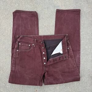 Levi's Brick Red 501XX Button Fly Original Fit Straight Leg Jeans 34x32 501-1134